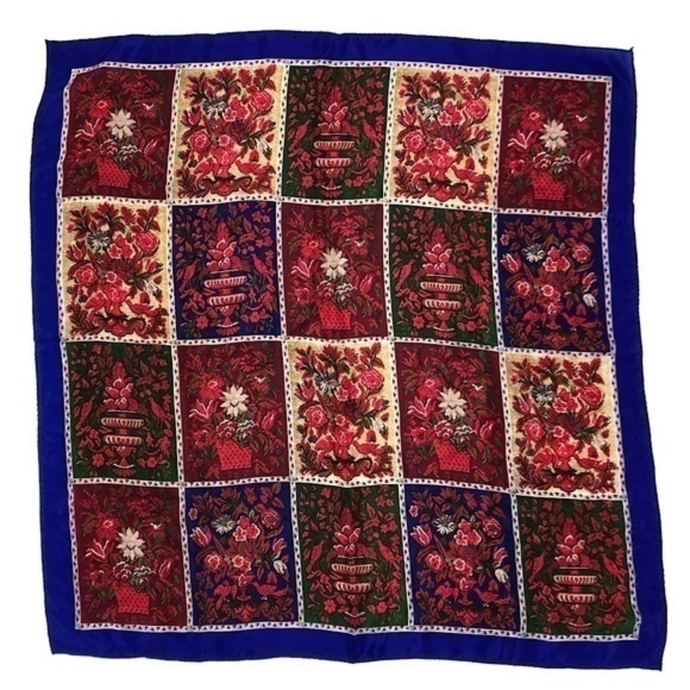 Honey Vintage Scarf 100% Silk Made in Japan Tulips